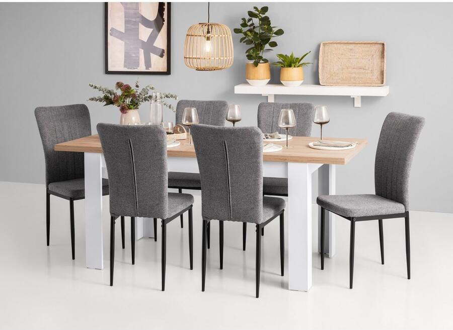 Home affaire Stoel met 4 poten Bergamo (set)