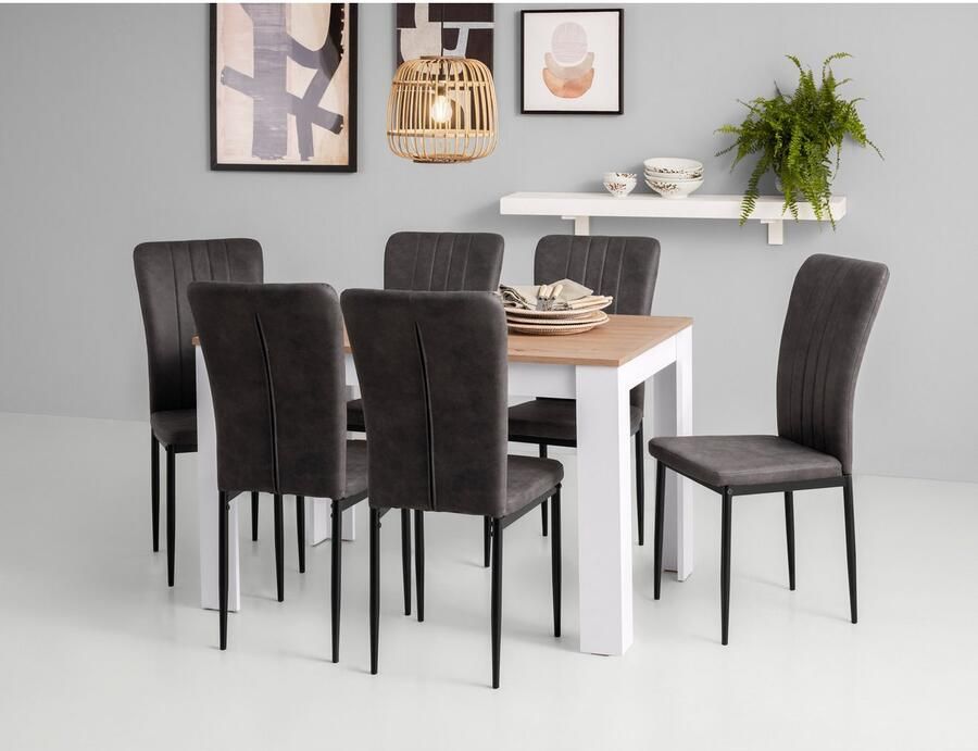 Home affaire Stoel met 4 poten Bergamo (set)