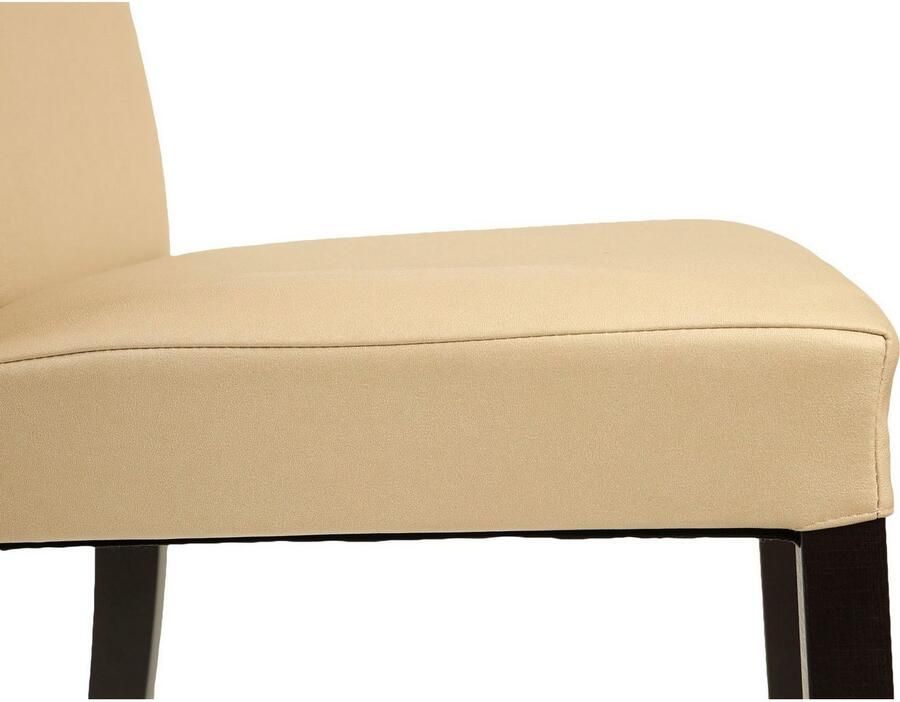 Home affaire Stoel met 4 poten Nina robuuste microvezel frame naturel-beuken of wengé gelakt (set 2 stuks)