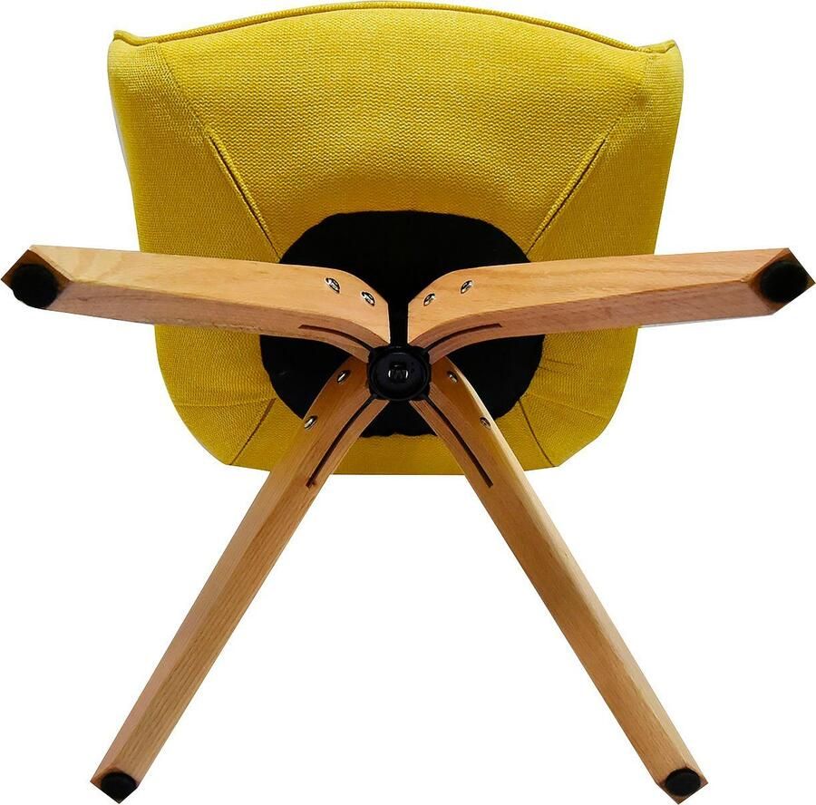 Artistiq Living Artistiq Draaibare Eetkamerstoel 'Valentin' kleur Mosterdgeel