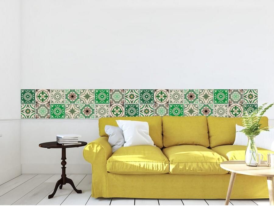 Home affaire Tegelsticker Ornamenten Stickertegels zelfklevend stickers 12-delige set (12 stuks)