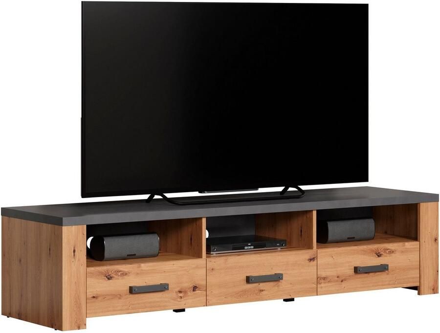 Home affaire Tv-meubel Ambres TV-meubel 3 lades 3 vakken Soft-Close (B D H) 180 50 43 cm (1 stuk)