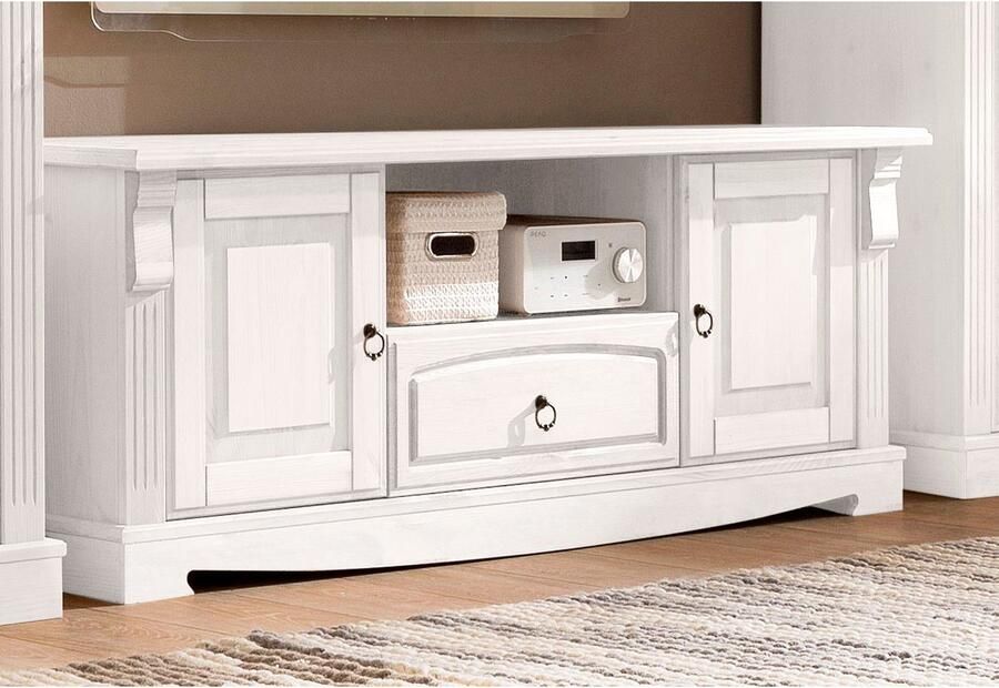 Home affaire Tv-meubel ANNA TV-meubel Breedte 140 cm 2 deuren 1 lade Massief hout FSC