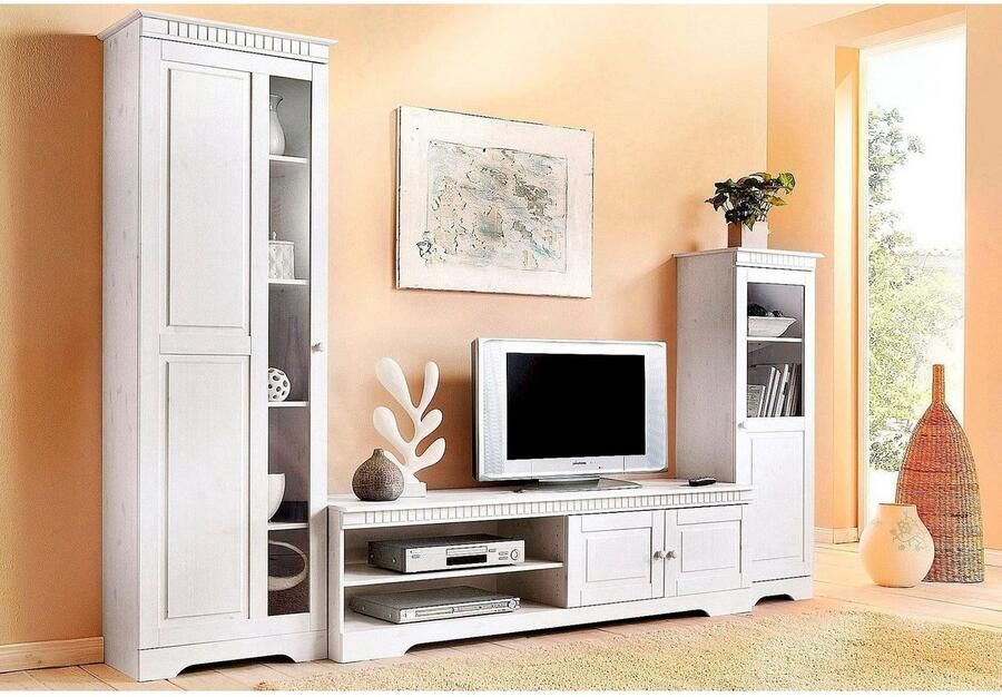 Home affaire Tv-meubel Cubrix Commode van mooi massief dennenhout breedte 162 cm