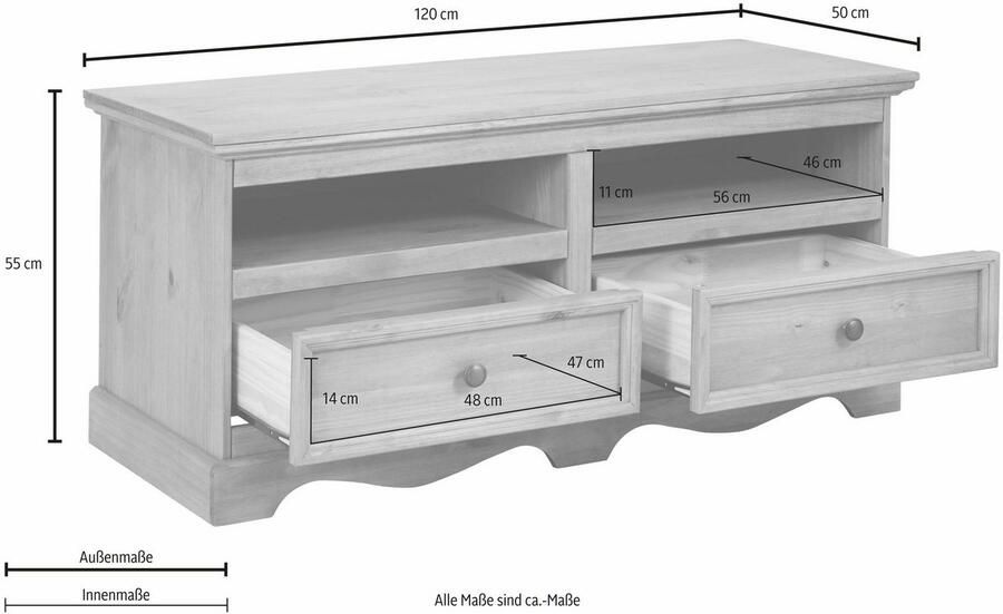 Home affaire Tv-meubel MELISSA Commode breedte 120 cm