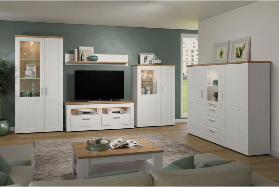 Home affaire Tv-meubel Nybro TV-kast TV-onderdeel met 2 lades & 2 vakken (B D H) 148 45 59 cm