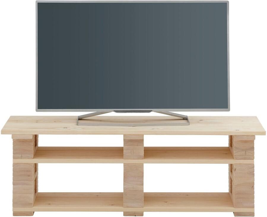 Home affaire Tv-meubel Pinus Kast in trendy paletontwerp