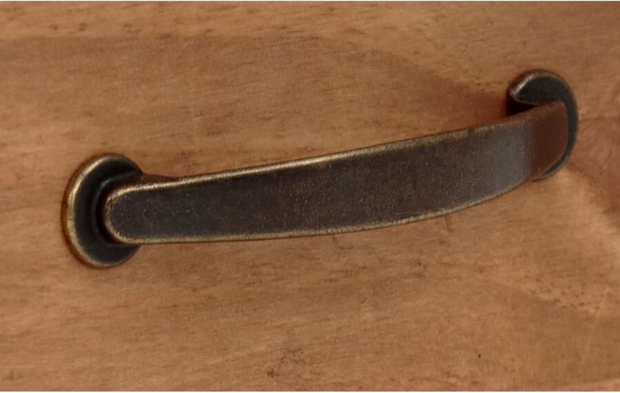 Home affaire Buffetkast Selma gemaakt van massief grenen met metalen handgrepen in een antieke look