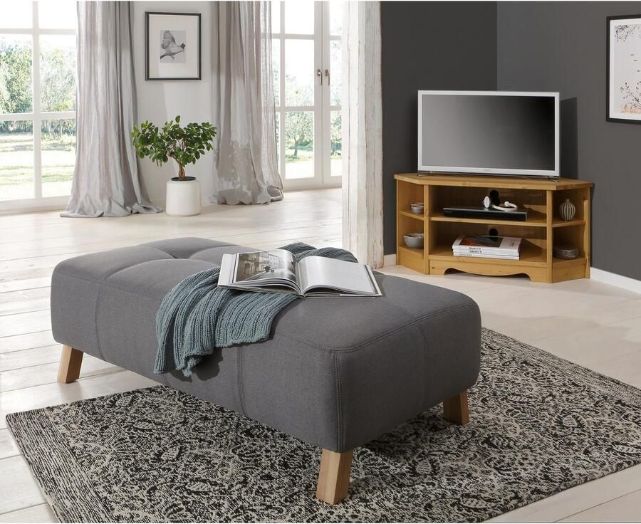 Home affaire Tv-meubel Trinidad TV-meubel hoek-TV-meubel Kast breedte 105 cm FSC gecertificeerd massief hout