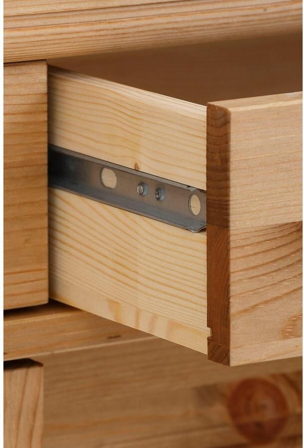 Home affaire Vitrinekast Anabel van massief grenen fsc breedte 110 cm hoogte 190 cm