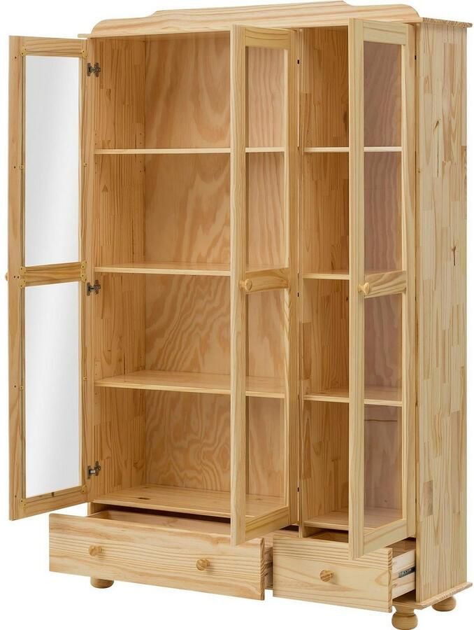 Home affaire Vitrinekast Chur Gemaakt van massief grenenhout