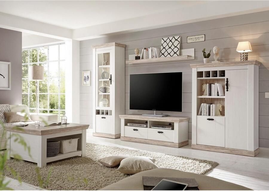 Home affaire Vitrinekast Florence in romantische landelijke look hoogte 201 cm