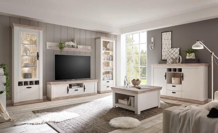 Home affaire Vitrinekast Florence Opbergruimte vitrine in romantische landhuis-look hoogte 201 cm