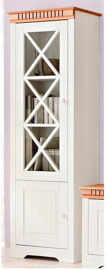 Home affaire Vitrinekast Lisa van mooi massief grenenhout met een mooi glazen deurfront