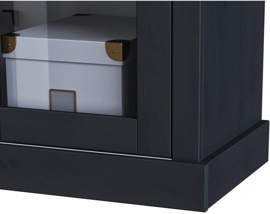 Home affaire Vitrinekast Meliss van massief grenen met veel bergruimte