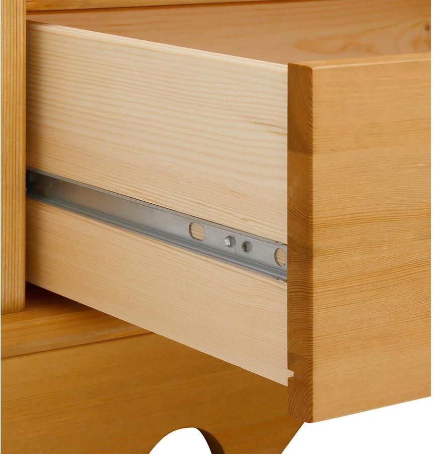 Home affaire Vitrinekast Milan Hoogte 199 cm massief hout FSC -gecertificeerd