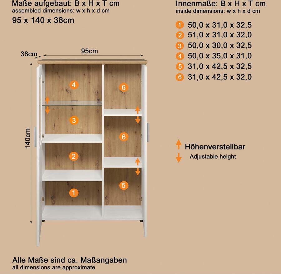 Home affaire Vitrinekast Nybro