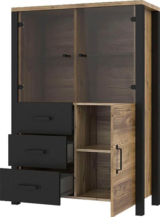 Home affaire Vitrinekast Olin Hoogte 146 cm