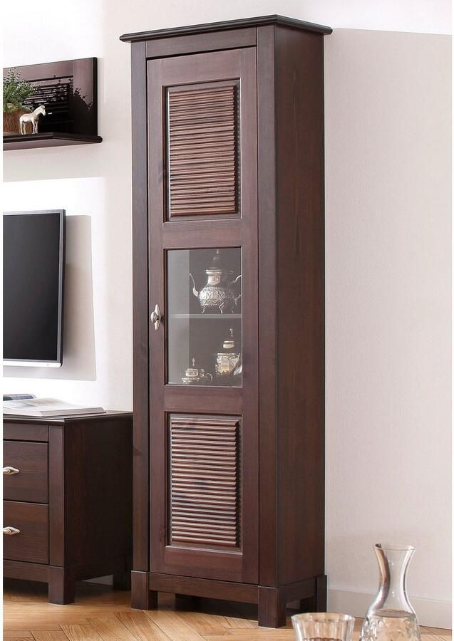 Home affaire Vitrinekast Rauna vitrinekast opbergkast Hoogte 180 cm van massief grenen FSC -gecertificeerd