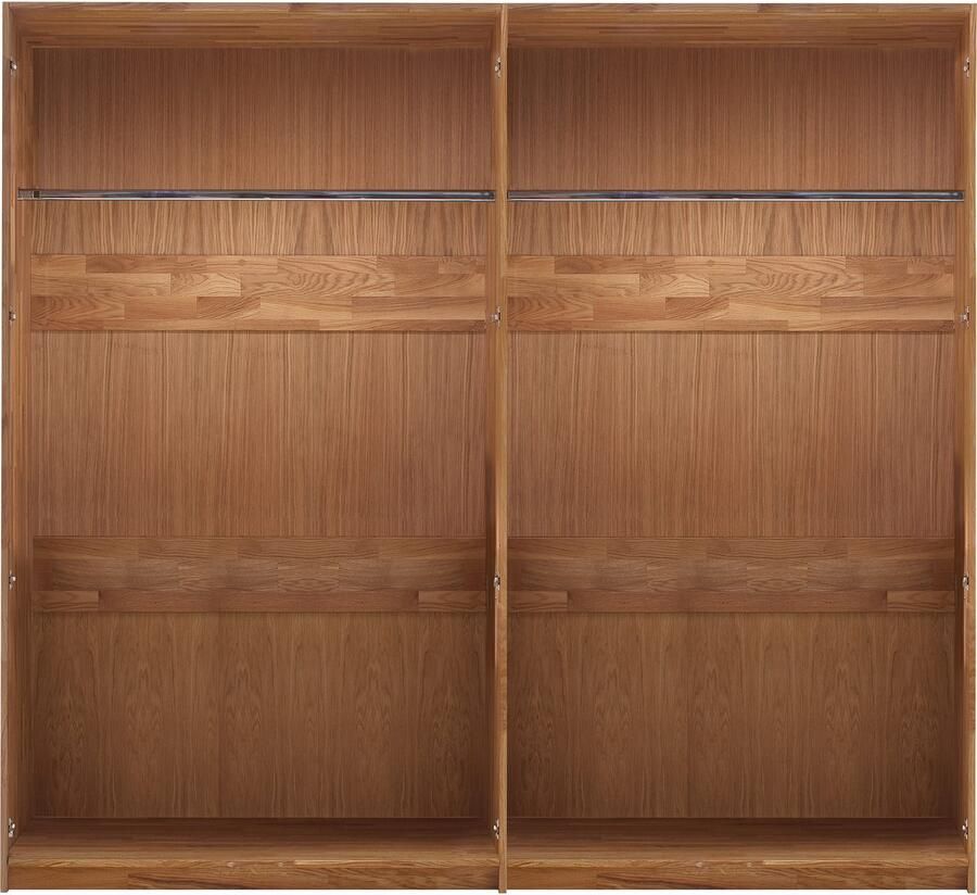 Home affaire Draaideurkast Chamara van massief eikenhout in verschillende breedten hoogte 218 cm