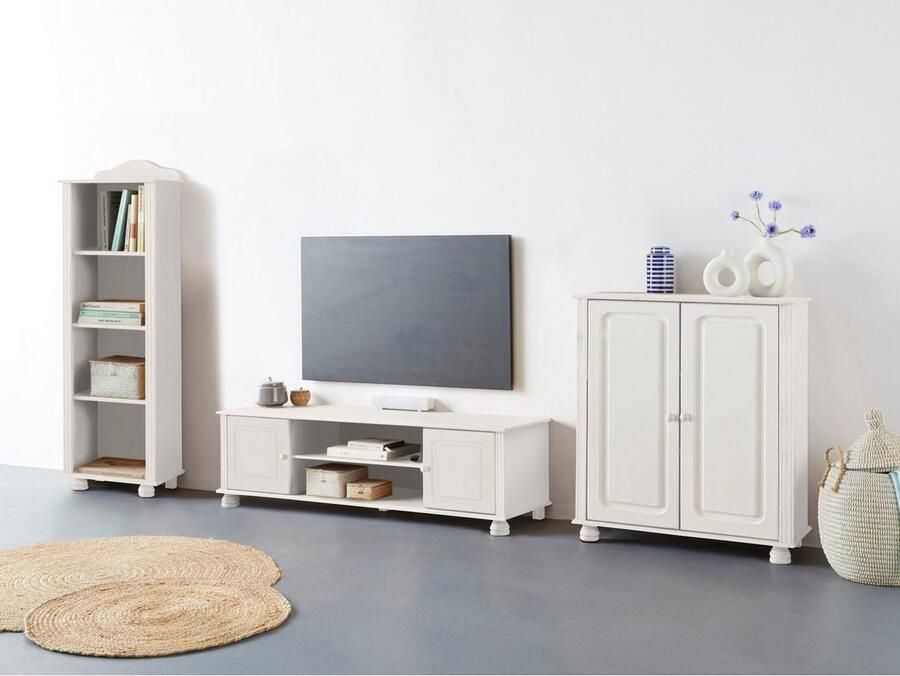 Home affaire Wandmeubel Mette 1 halfhoge kast 1 boekenkast en 1 tv-meubel zonder wandboard (3 stuks)