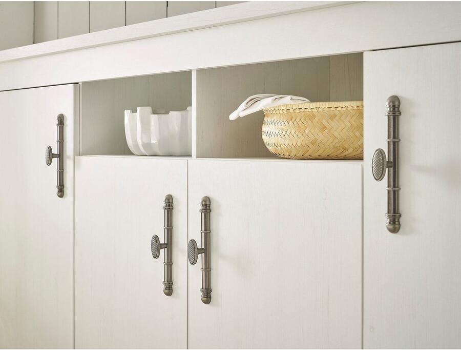 Home affaire Dressoir Ravenna in romantische landelijke stijl grepen van metaal breedte 201 cm