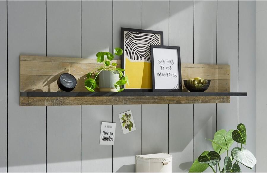 Home affaire Wandplank Sherwood Breedte 160 cm in modern houtdecor 28 mm dikke legplanken