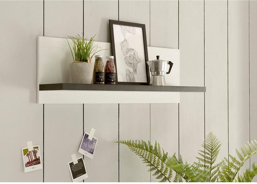 Home affaire Wandplank Sherwood Breedte 90 cm in modern houtdecor 28 mm dikke legplanken