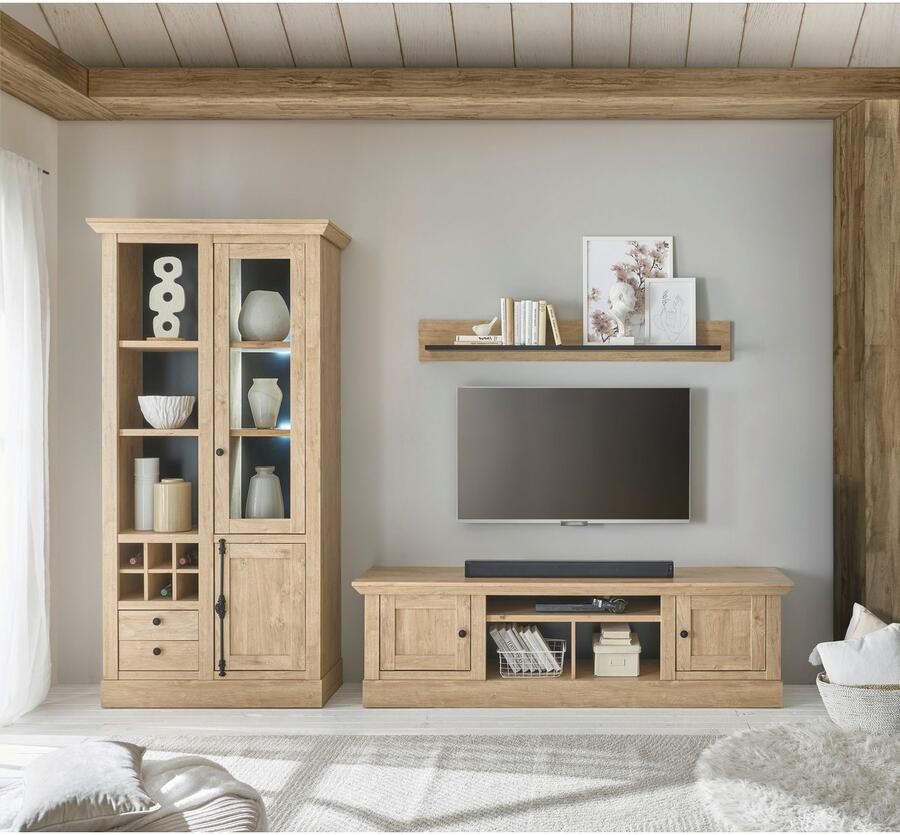 Home affaire Wandrek Cornwall wandrek in landelijke stijl wandhouder met opbergruimte (1 stuk)