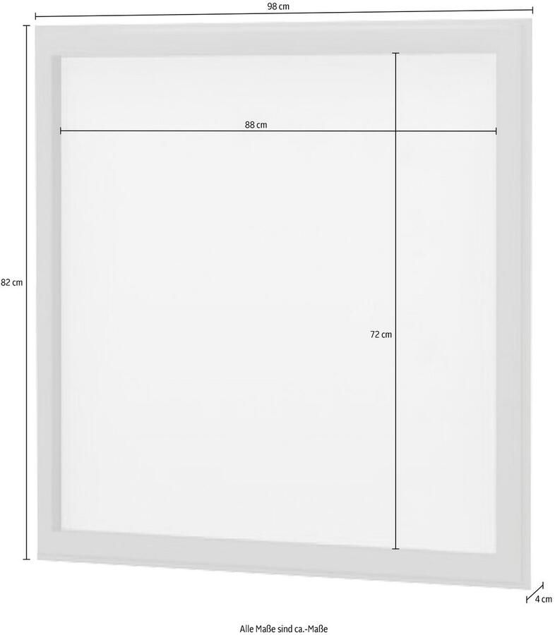 Home affaire Wandspiegel Evergreen afmetingen (B D H): 98 4 82 cm met frame en mooi profiel in landelijke stijl fsc-gecertificeerd