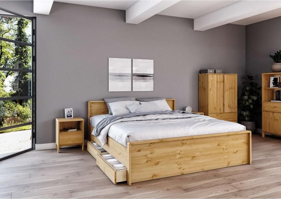 Home affaire Bedlade Luven van massief grenen 2 stuks passen perfect onder het bed luven (2 stuks)