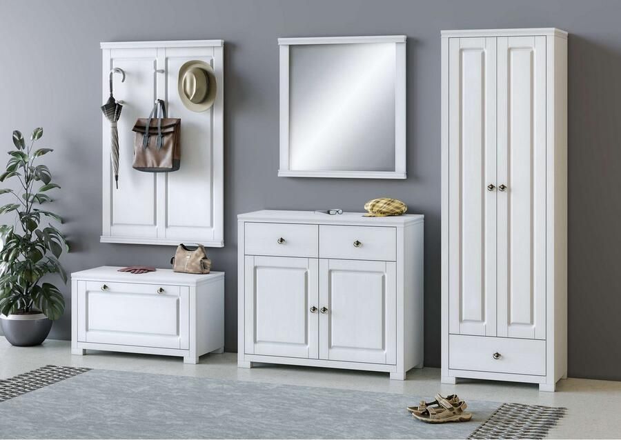 Home affaire Kledingkast Gotland draaideurkast garderobe van massief grenen fsc -gecertificeerd hoogte 193 cm