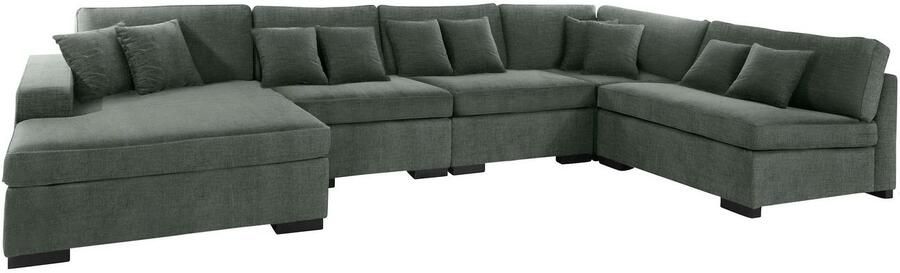 Home affaire Zithoek Skara U-vorm Loungebank met binnenveringsinterieur in vele overtrekkwaliteiten