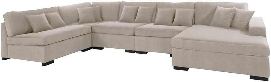 Home affaire Zithoek Skara U-vorm Loungebank met binnenveringsinterieur in vele overtrekkwaliteiten