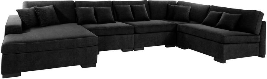 Home affaire Zithoek Skara U-vorm Loungebank met binnenveringsinterieur in vele overtrekkwaliteiten