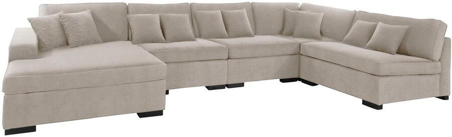 Home affaire Zithoek Skara U-vorm Loungebank met binnenveringsinterieur in vele overtrekkwaliteiten