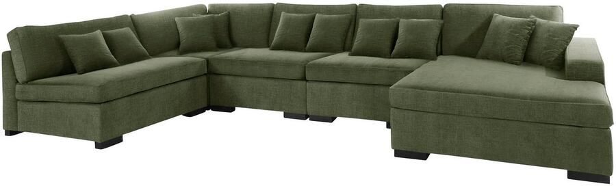 Home affaire Zithoek Skara U-vorm Loungebank met binnenveringsinterieur in vele overtrekkwaliteiten