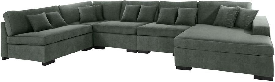 Home affaire Zithoek Skara U-vorm Loungebank met binnenveringsinterieur in vele overtrekkwaliteiten