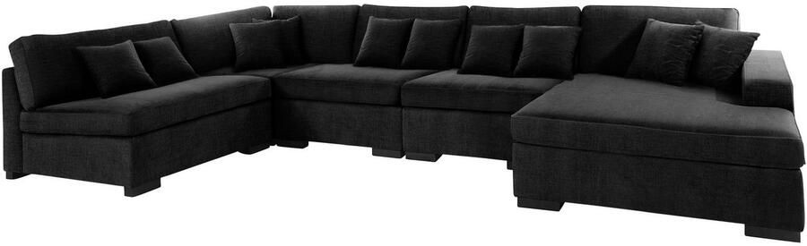 Home affaire Zithoek Skara U-vorm Loungebank met binnenveringsinterieur in vele overtrekkwaliteiten