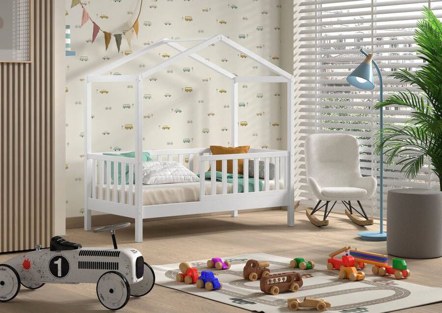 Home affaire Huisbed Junior huisbed 70 140 rondom valbescherming stevig gebouwd