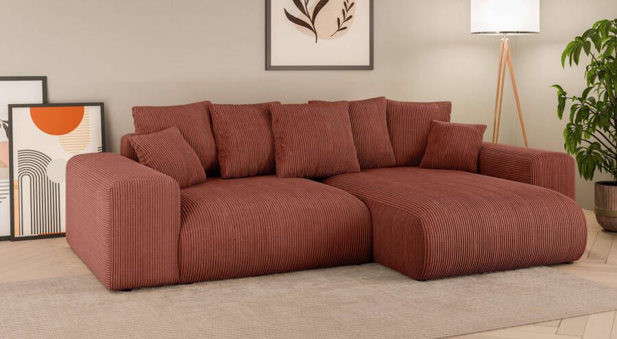INOSIGN Hoekbank LAKESIDE met bedfunctie en bedlade B D H 257 166 84 cm