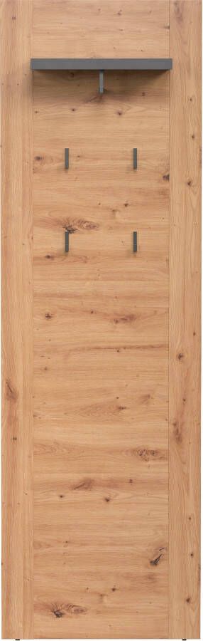 Home affaire Kapstokpaneel Ambres Mat lichtbruine echt-hout-look ca. 62 cm breed hoedenplank melamine