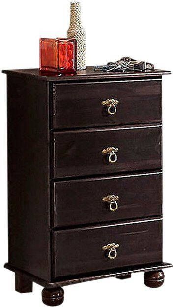 Home affaire Kast Finca van massief grenenhout met 4 laden voor opbergmogelijkheden