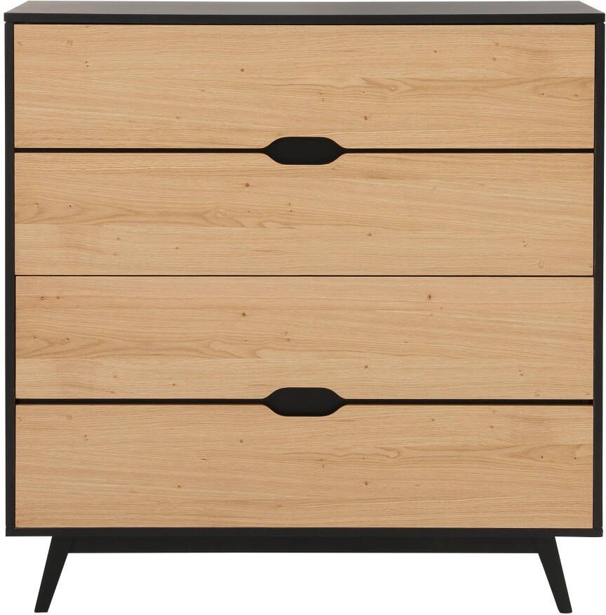 Home affaire Kast FLOW moderne ladekast zonder grepen mooie hout-look hoogte 112 cm