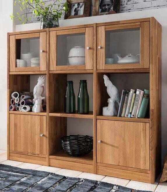 Home affaire Kastelement Ecko van mooi massief wildeikenhout breedte 136 cm