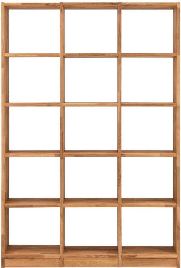 Home affaire Kastelement Ecko van mooi massief wildeikenhout breedte 136 cm met 15 vakken