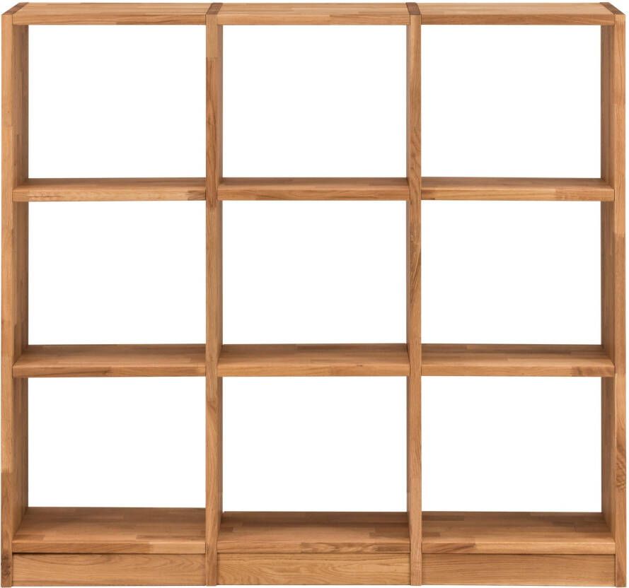 Home affaire Kastelement Ecko van mooi massief wildeikenhout breedte 136 cm met 9 vakken