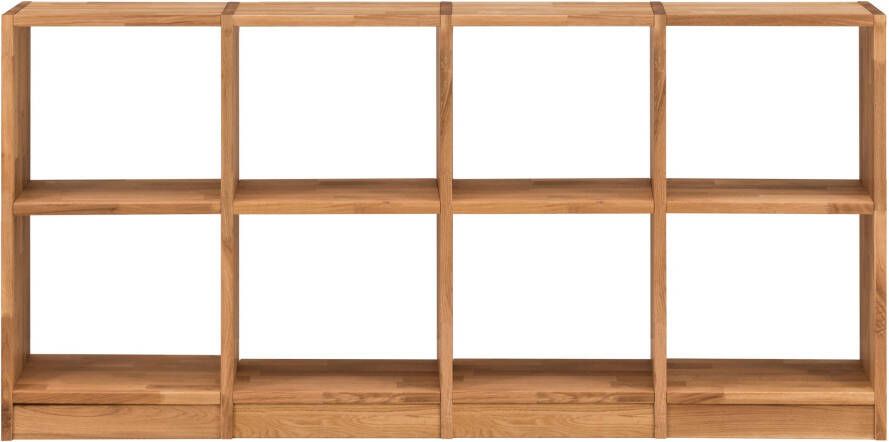 Home affaire Kastelement Ecko van mooi massief wildeikenhout breedte 181 cm met 8 vakken