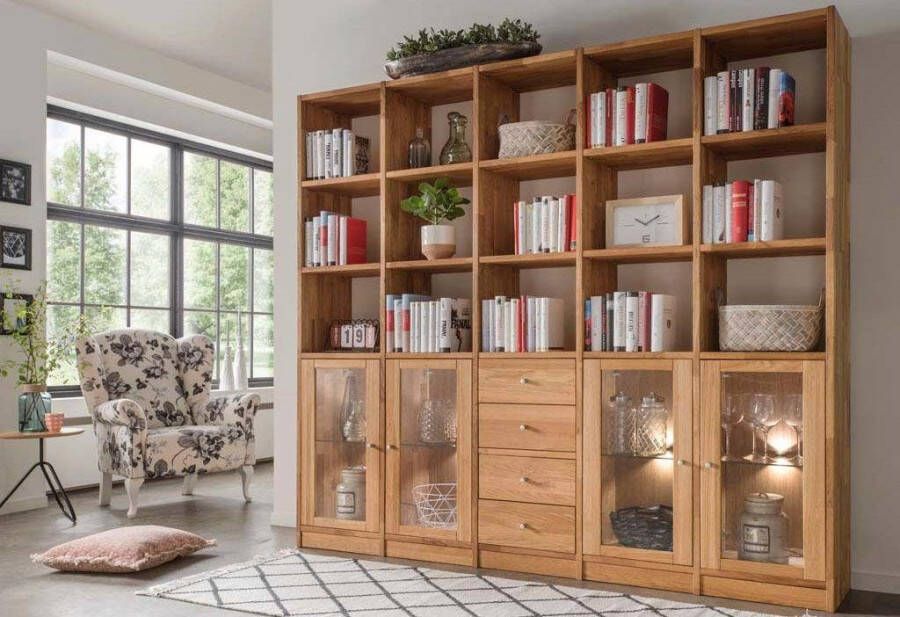 Home affaire Kastelement Ecko van mooi massief wildeikenhout breedte 225 cm