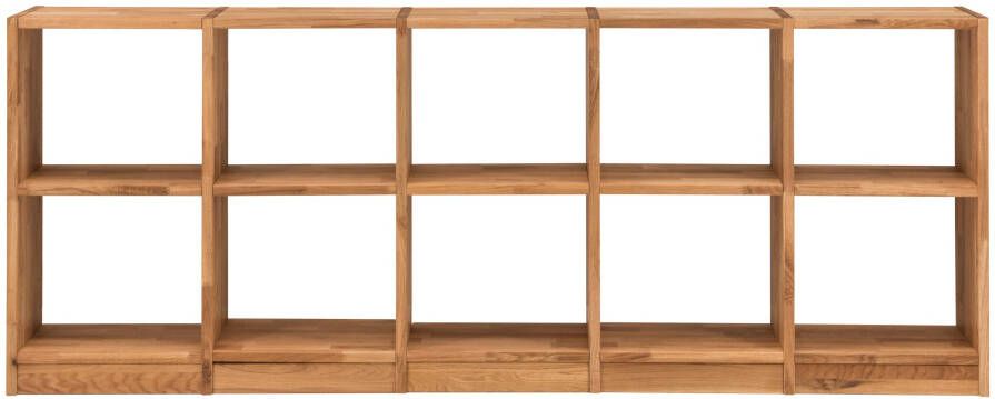 Home affaire Kastelement Ecko van mooi massief wildeikenhout breedte 225 cm met 10 vakken